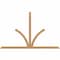 Ekena Millwork Richland Timber Gable Bracket, Western Red Cedar, 96"W x 60"H x 1 1/2"D x 3 1/2"F, 15/12 Pitch GBW096X60X0204RIC00SWR - alternate 1